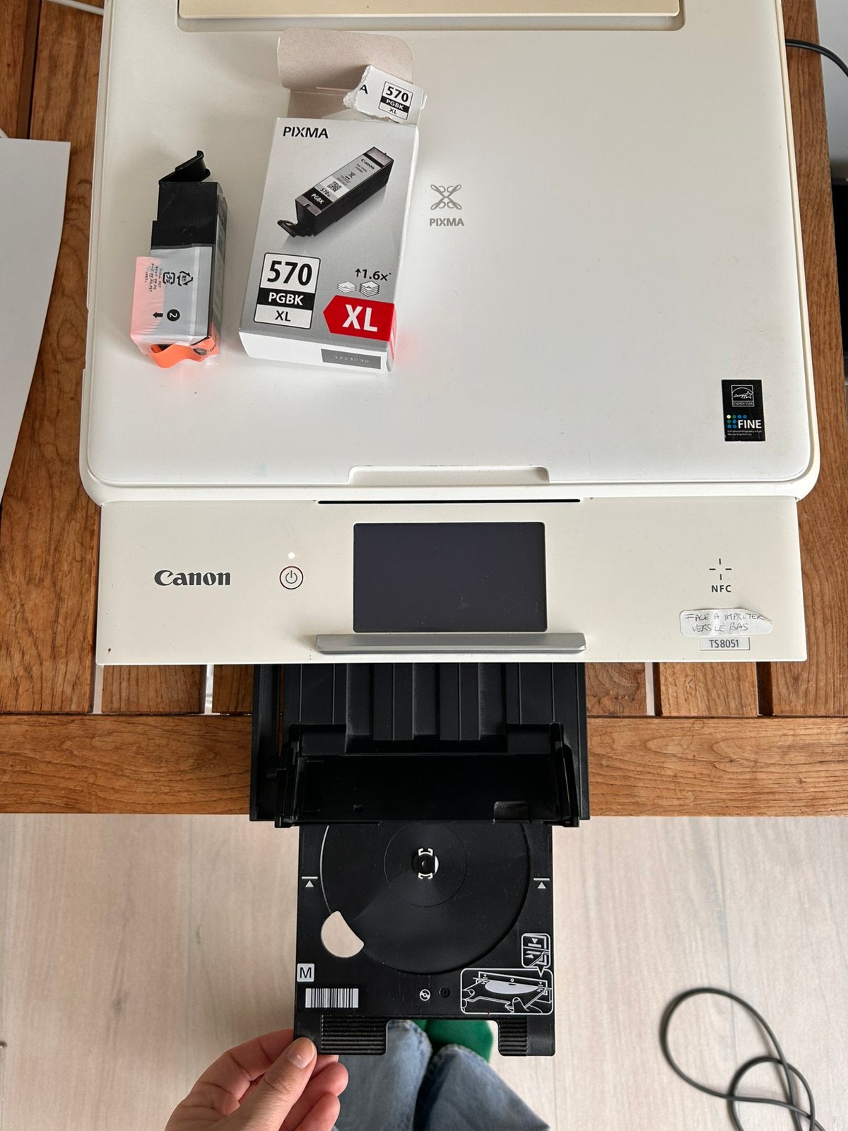 Imprimante Canon Pixma TS8050 Couleur Photo, Computers en Software, Ophalen, Gebruikt, Printer, Inkjetprinter