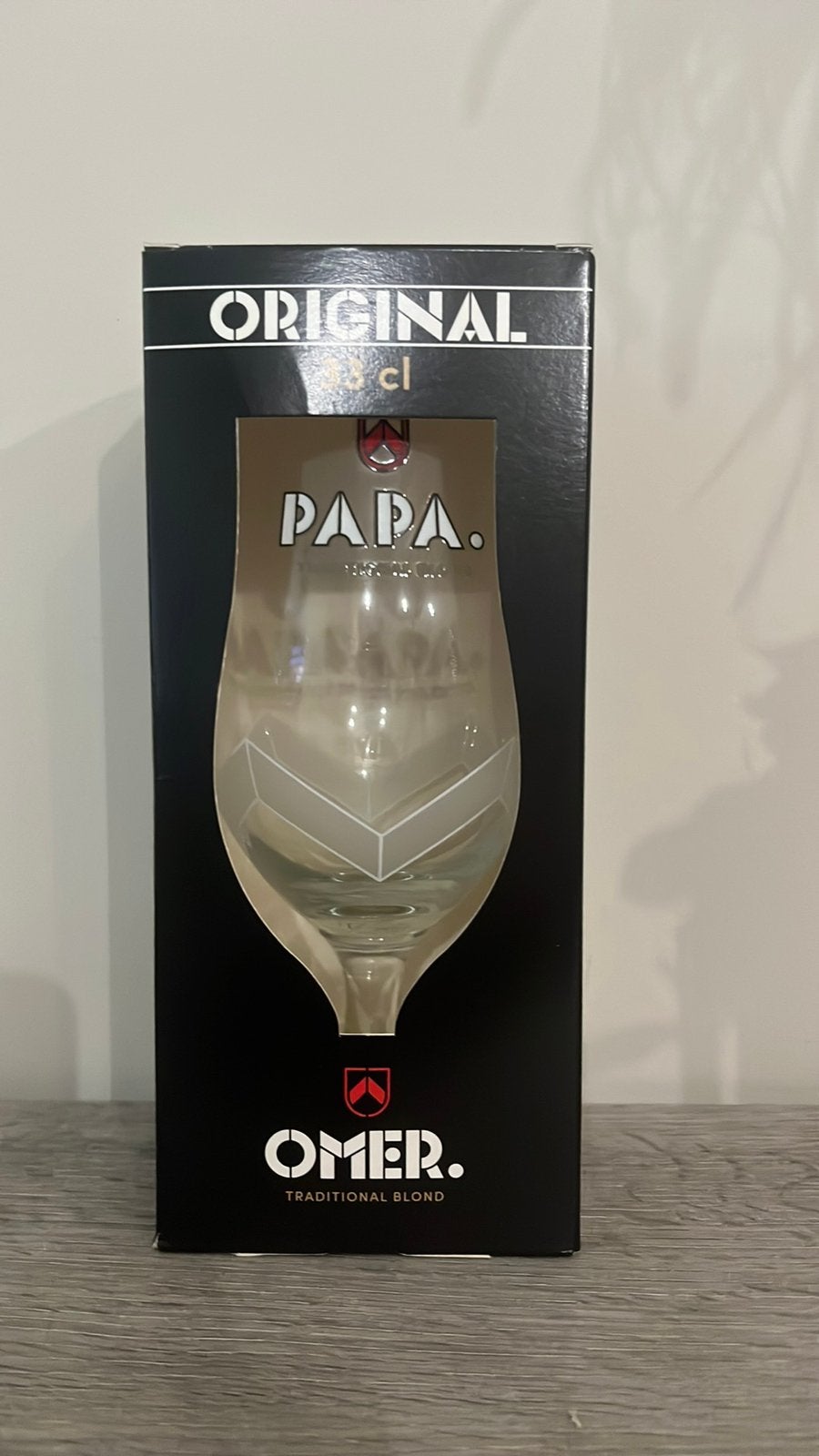 Omer glas Papa, Verzamelen, Ophalen of Verzenden, Zo goed als nieuw
