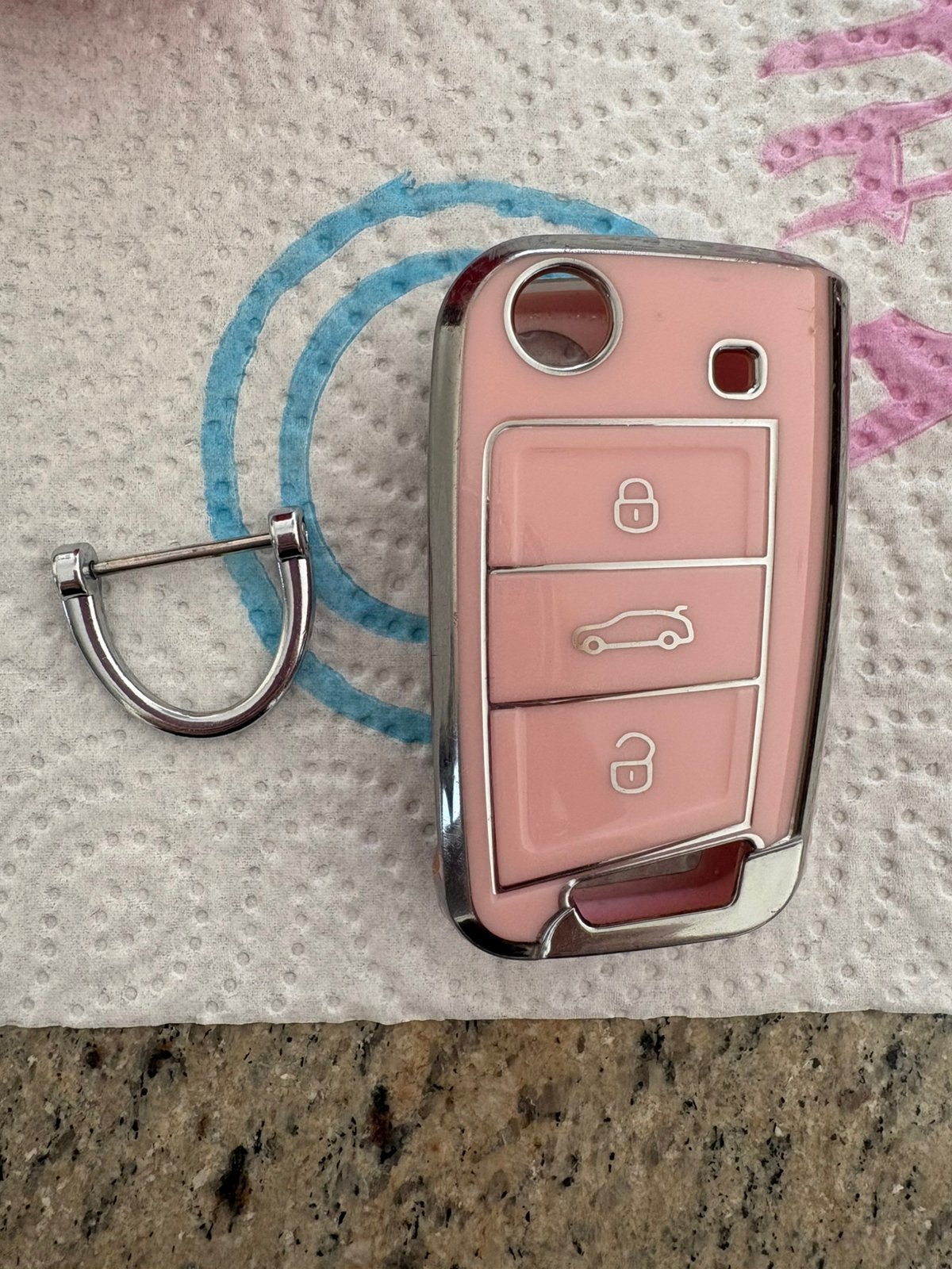 Sleutelhoesje volkswagen polo roze, Ophalen of Verzenden, Zo goed als nieuw, Roze