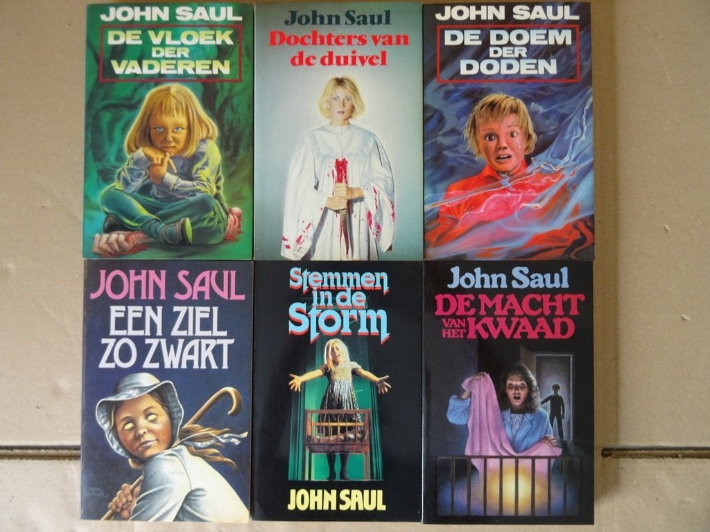 Collectie 6x vintage John Saul boek boeken 1977-1982, Zo goed als nieuw, Nederland, John Saul, Ophalen of Verzenden