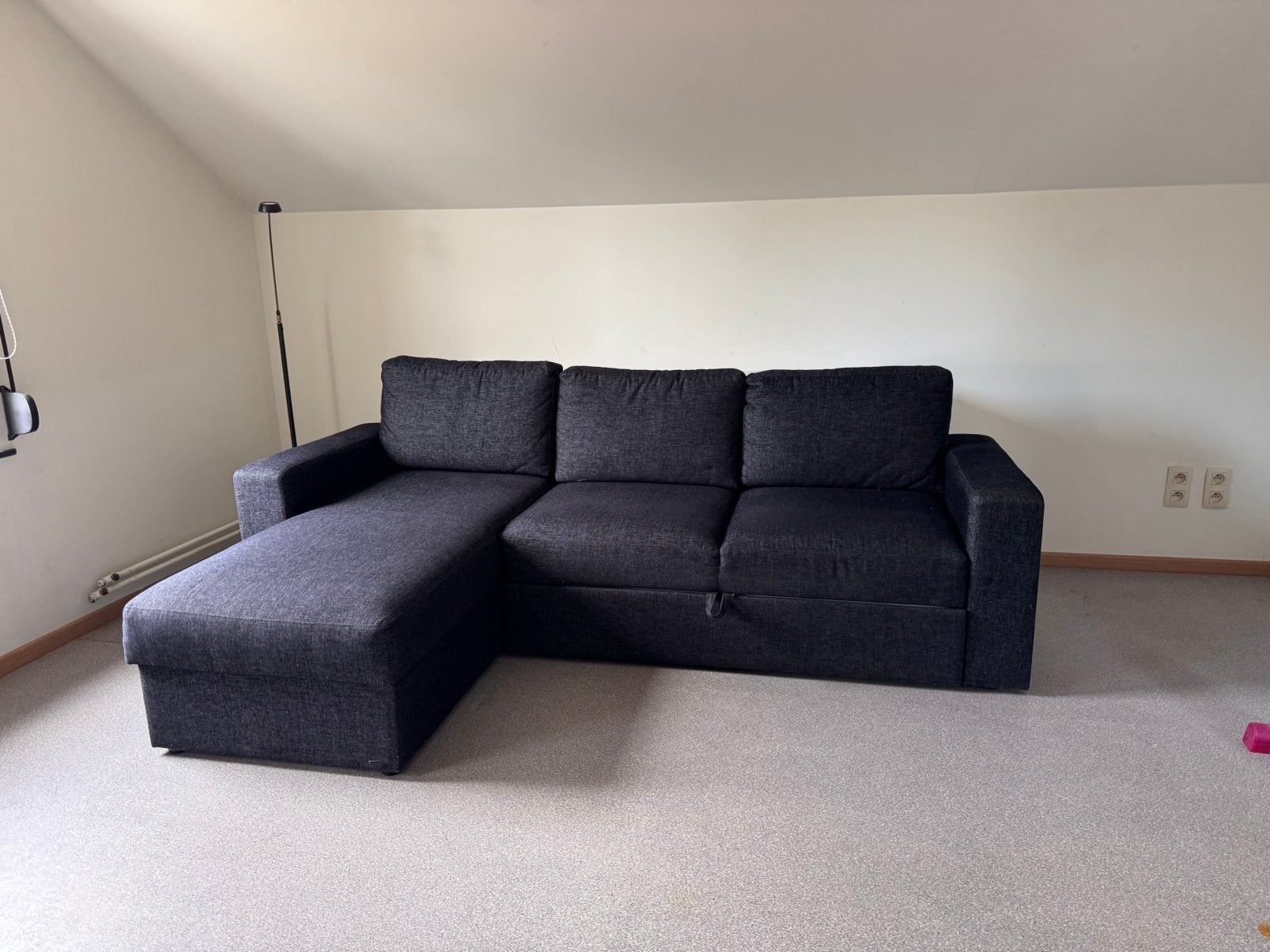 Slaapbank, Huis en Inrichting, Ophalen, Gebruikt, Zwart, Tweepersoons