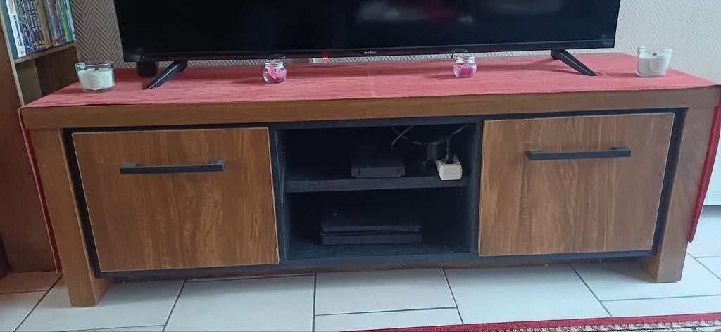 ENSOR TV KAST MET 2 DEUREN/2 OPEN LADEN VOOR TV TOT 65 INCH, Ophalen