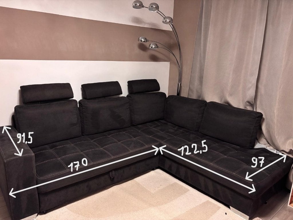 Te Koop: Moderne Hoekbank met Slaapfunctie, Ophalen, Gebruikt, Stof