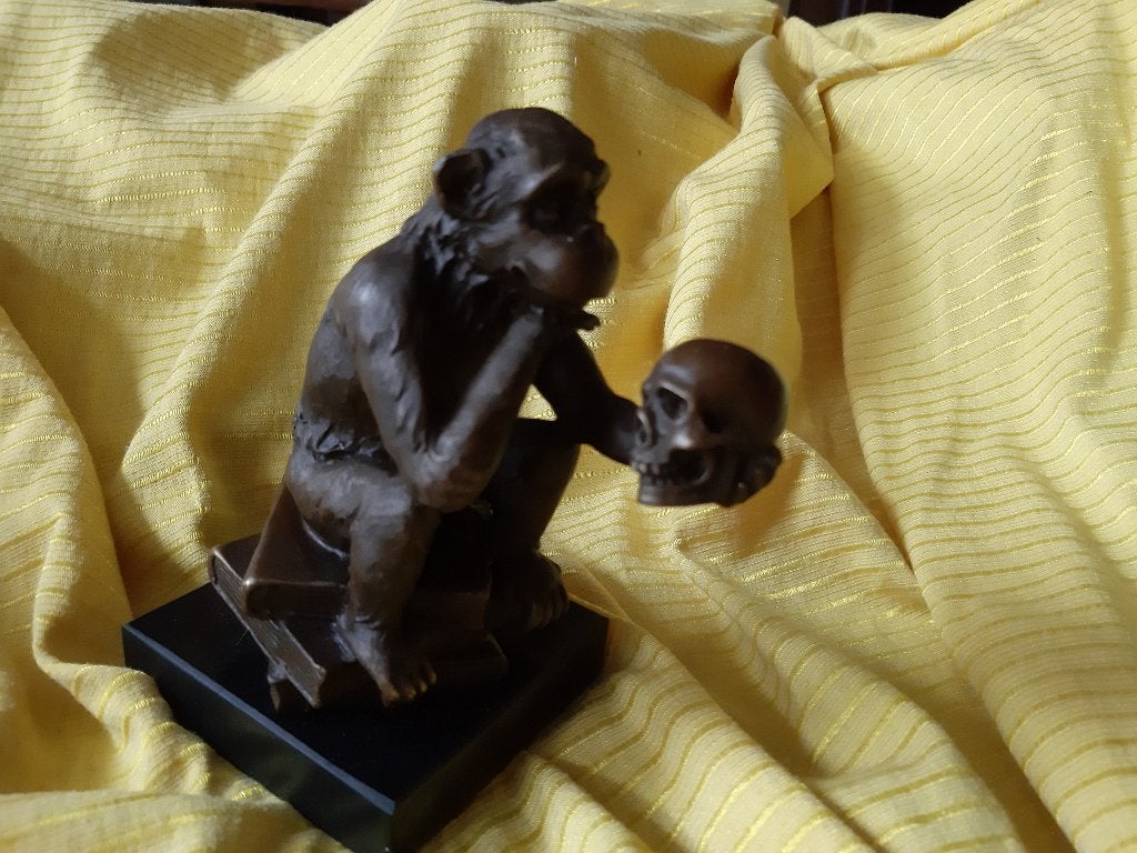 Statuette de singe penseur, Ophalen of Verzenden