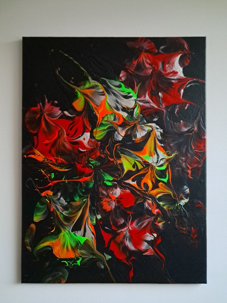 Abstract Modern Acryl canvas 60*80cm, Antiquités & Art, Abstrait, Bois, Signé, Peinture acrylique