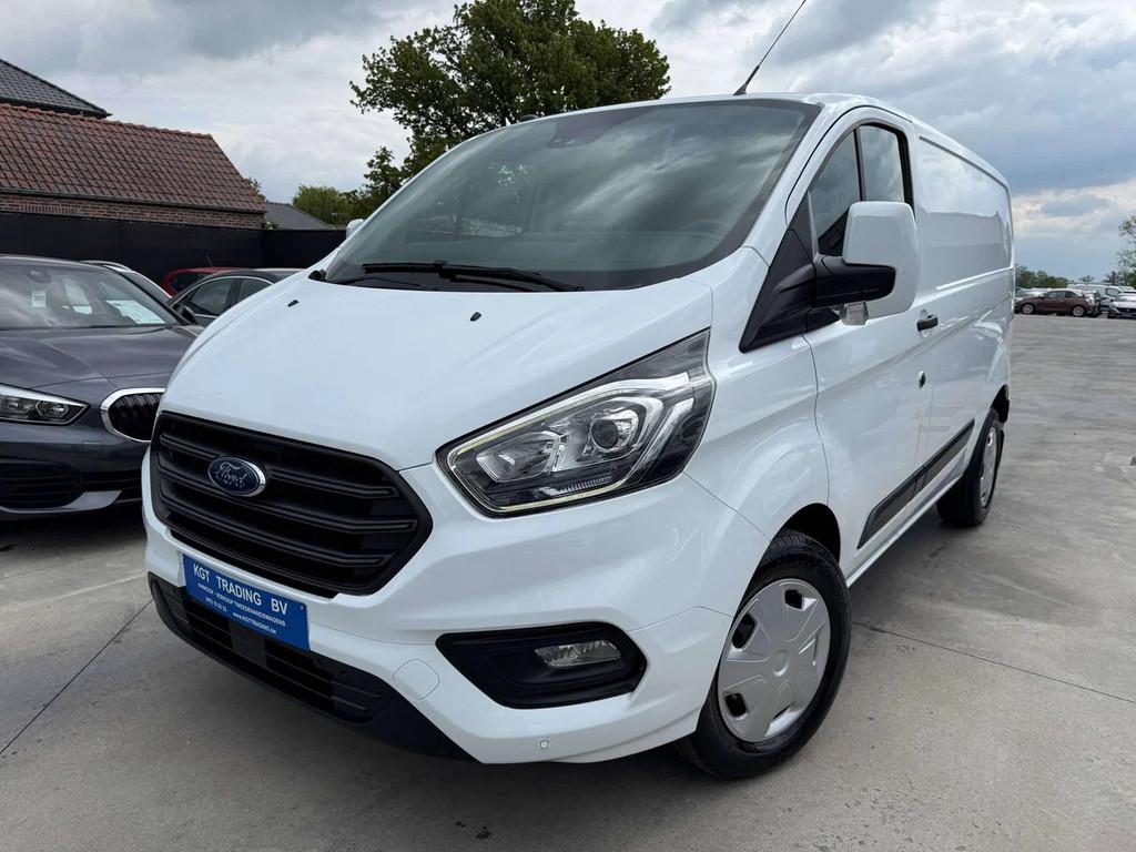 Ford Transit Custom 2.0 TDCI AUTOMAAT 3 ZIT NAVIGATIE CARPLA, Auto's, Bestelwagens en Lichte vracht, Automaat, Stof, Gebruikt