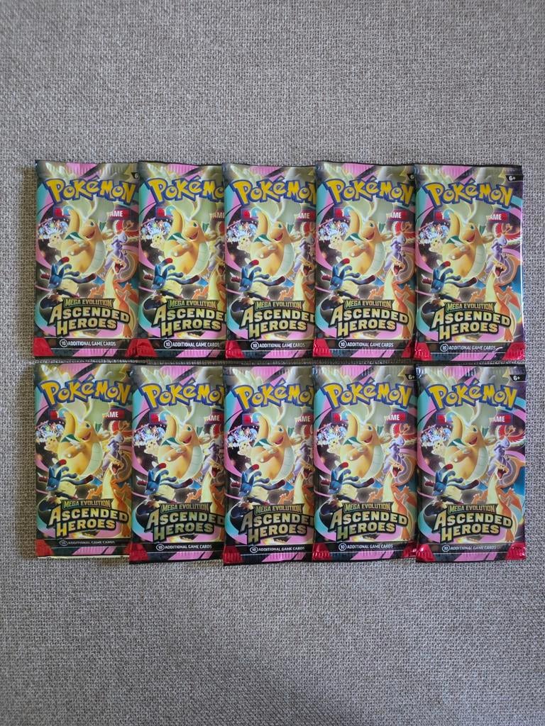 10x Ascended Heroes booster packs, Hobby en Vrije tijd, Verzamelkaartspellen | Pokémon, Ophalen of Verzenden, Booster