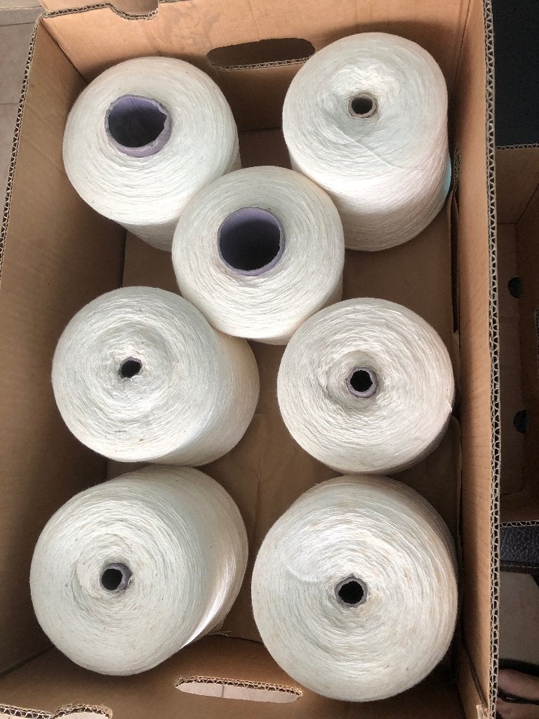 Wit Katoen - fijne draad - totaal bijna 4 kg, Ophalen, Nieuw, Breien of Haken, Wol of Garen