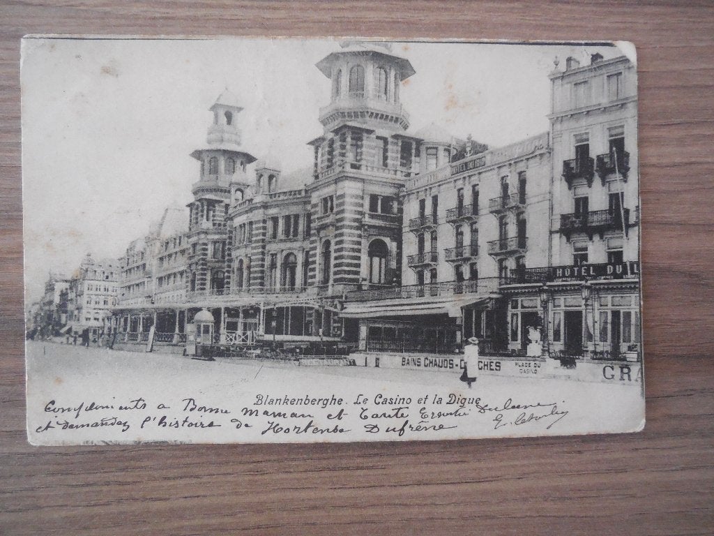 postkaart Blankenberge Casino, Verzenden, Voor 1920, Gelopen, West-Vlaanderen
