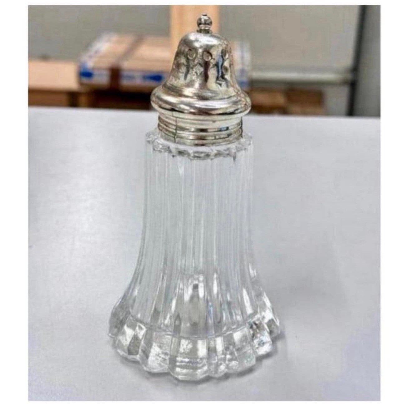 Franse Shabby vintage suiker / zout strooier silver plated, Ophalen of Verzenden