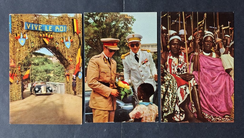 Cartes postales : Le voyage du roi Baudouin, Enlèvement ou Envoi, 1940 à 1960, Non affranchie, Politique et Histoire