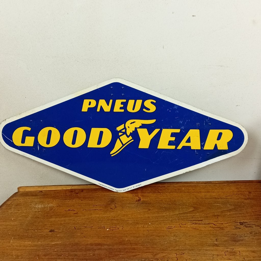 Vintage reclamebord Goodyear, Verzamelen, Ophalen of Verzenden, Zo goed als nieuw, Reclamebord