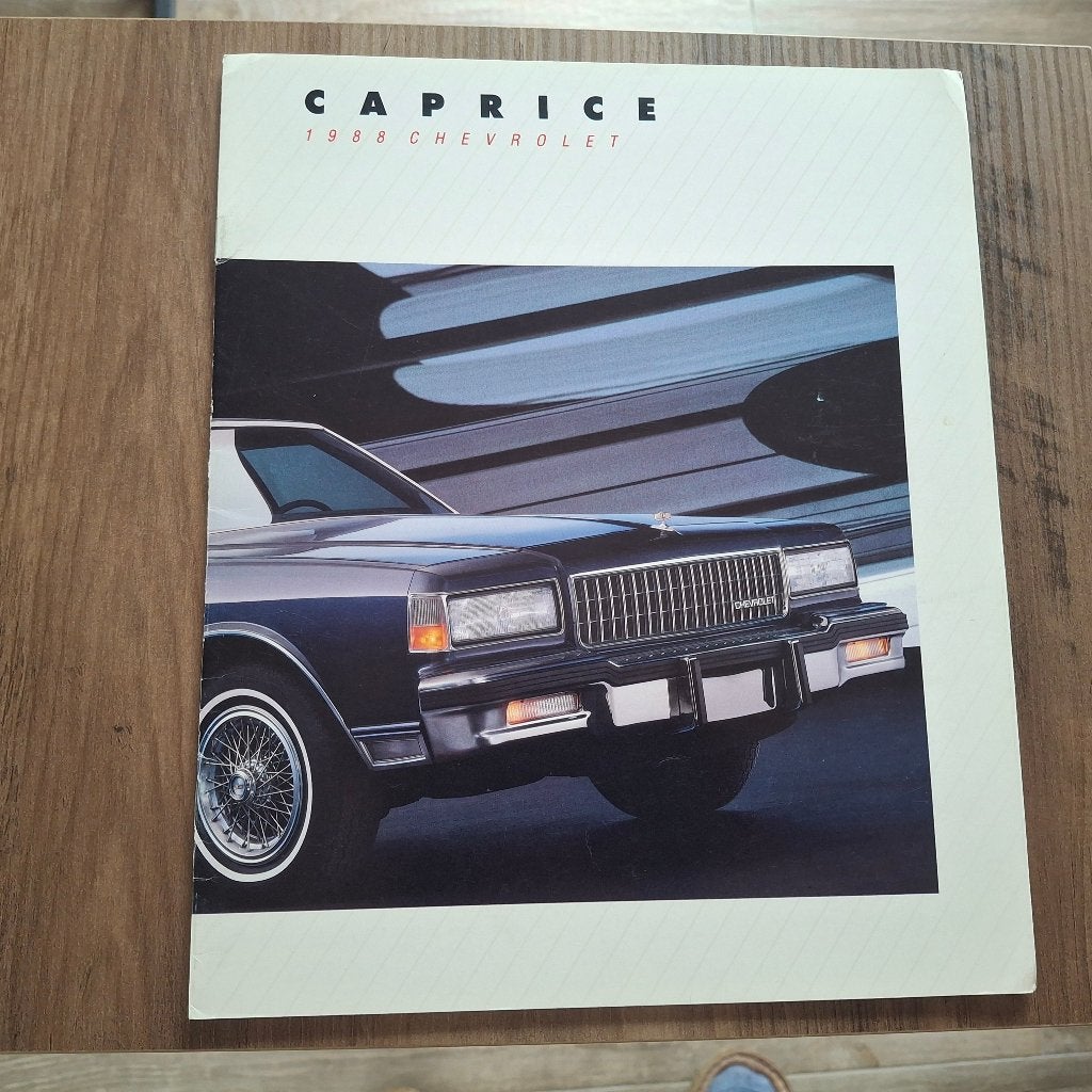 1988  CHEVROLET    C A P R I C E, Boeken, Auto's | Folders en Tijdschriften, Ophalen of Verzenden, Nieuw, Chevrolet