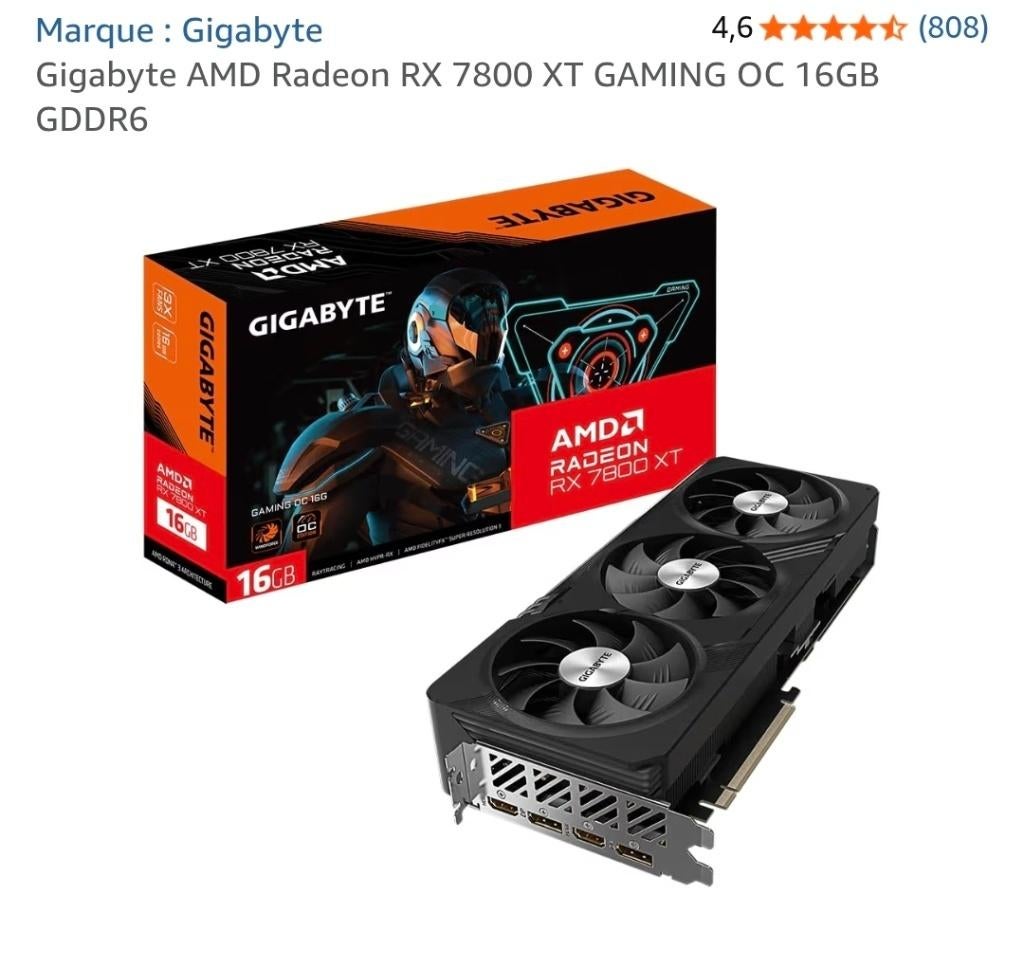 RX 7800 XT Gigabyte 16GB, Ophalen, AMD, GDDR6, Zo goed als nieuw