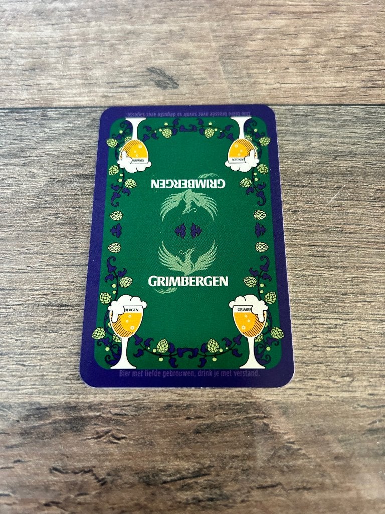 1 speelkaart brouwerij grimbergen, Verzamelen, Speelkaarten, Jokers en Kwartetten, Ophalen of Verzenden, Nieuw, Speelkaart(en)