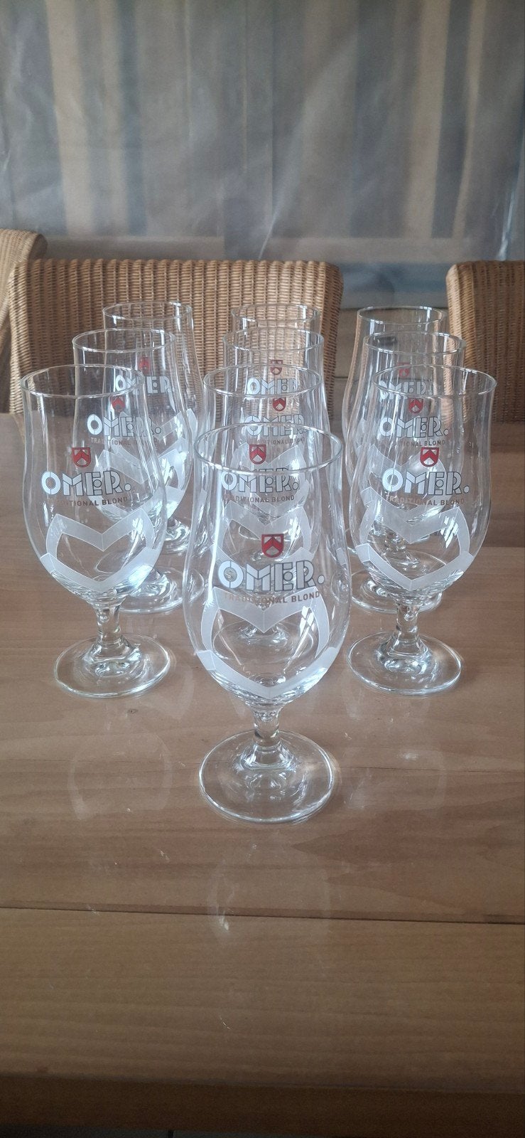 Omer glazen, Verzamelen, Glas en Drinkglazen, Ophalen, Zo goed als nieuw, Bierglas
