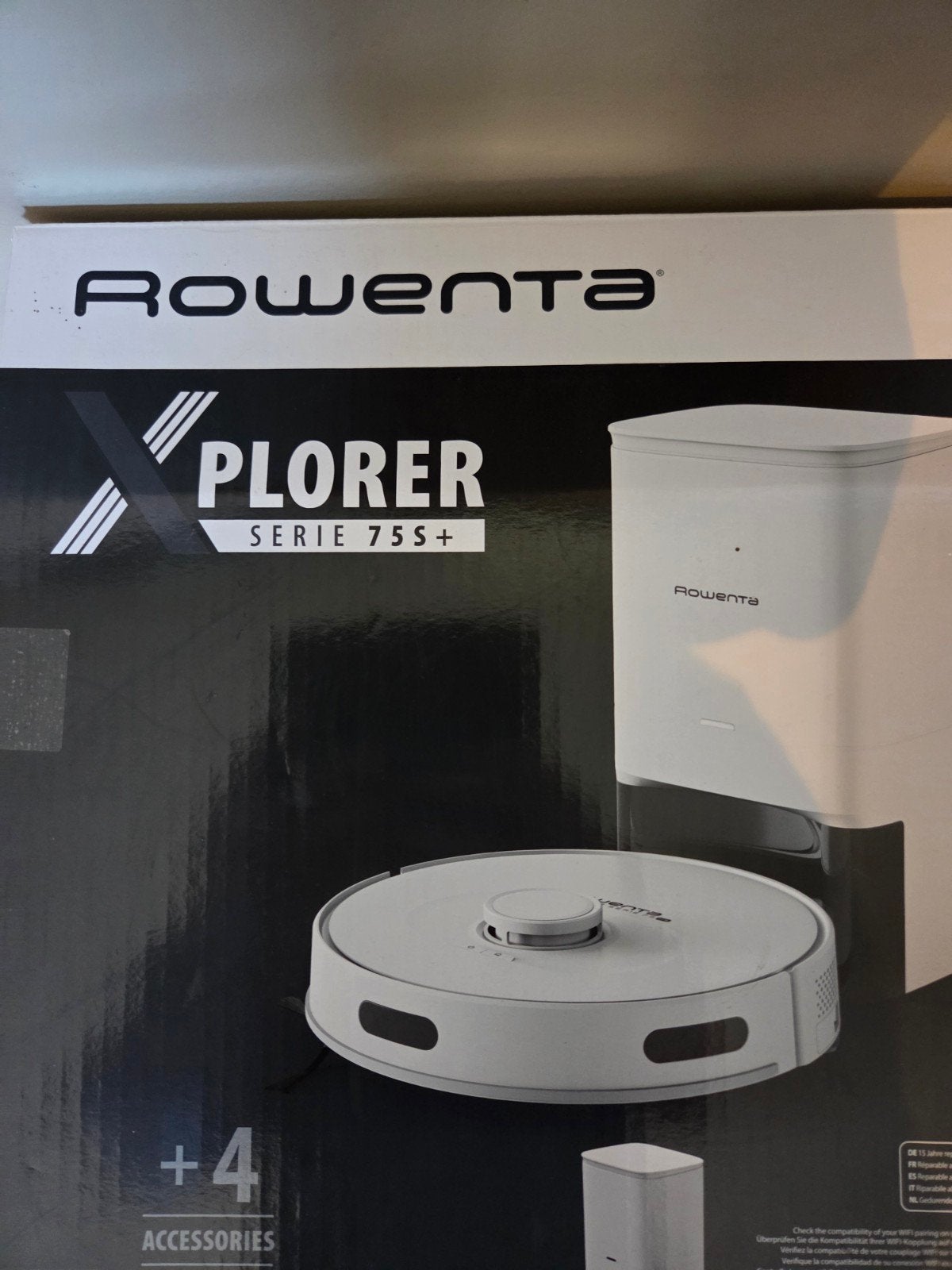 Rowenta X-Plorer Serie 75 S+, Rowenta, Sac à poussière, Enlèvement, Aspirateur robot