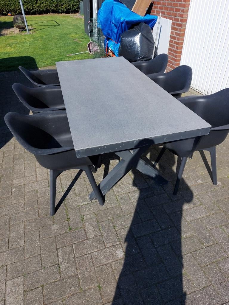 Tuin tafel met stoelen van dikke pvc, Enlèvement