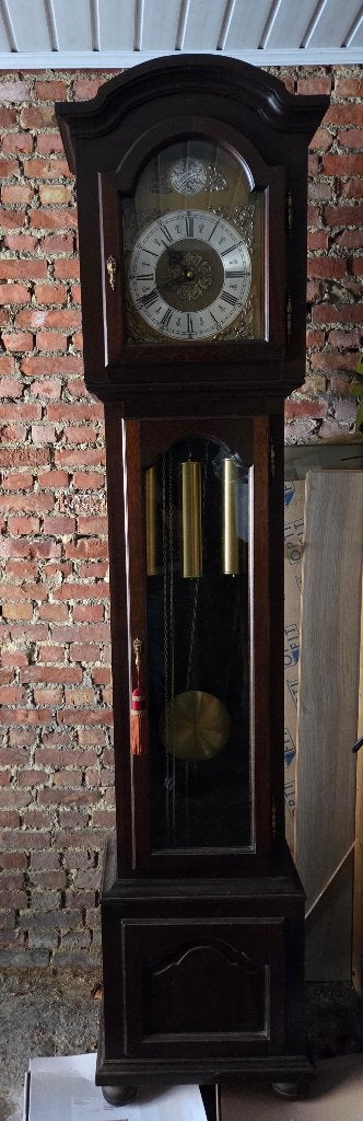 Klassieke staande klok / klok met slinger en gewichten, Vintage, Ophalen, Met slinger, Staande klok