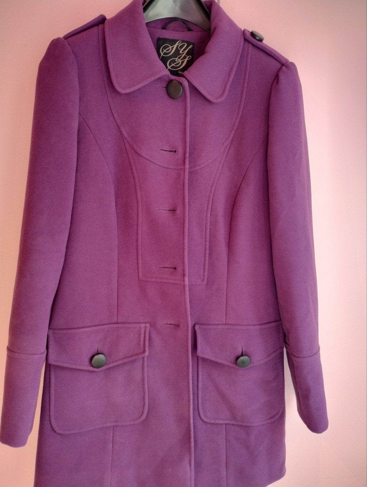 Mooie paarse jas Steps m 36
lengte 88 cm, Kleding | Dames, Ophalen of Verzenden