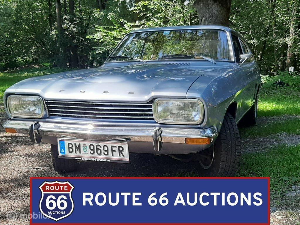 Ford Capri 1600 XL | 1973 | Route 66 Auctions, Auto's, Oldtimers, Bedrijf, Te koop, Ford, Benzine, Overige carrosserie, Handgeschakeld