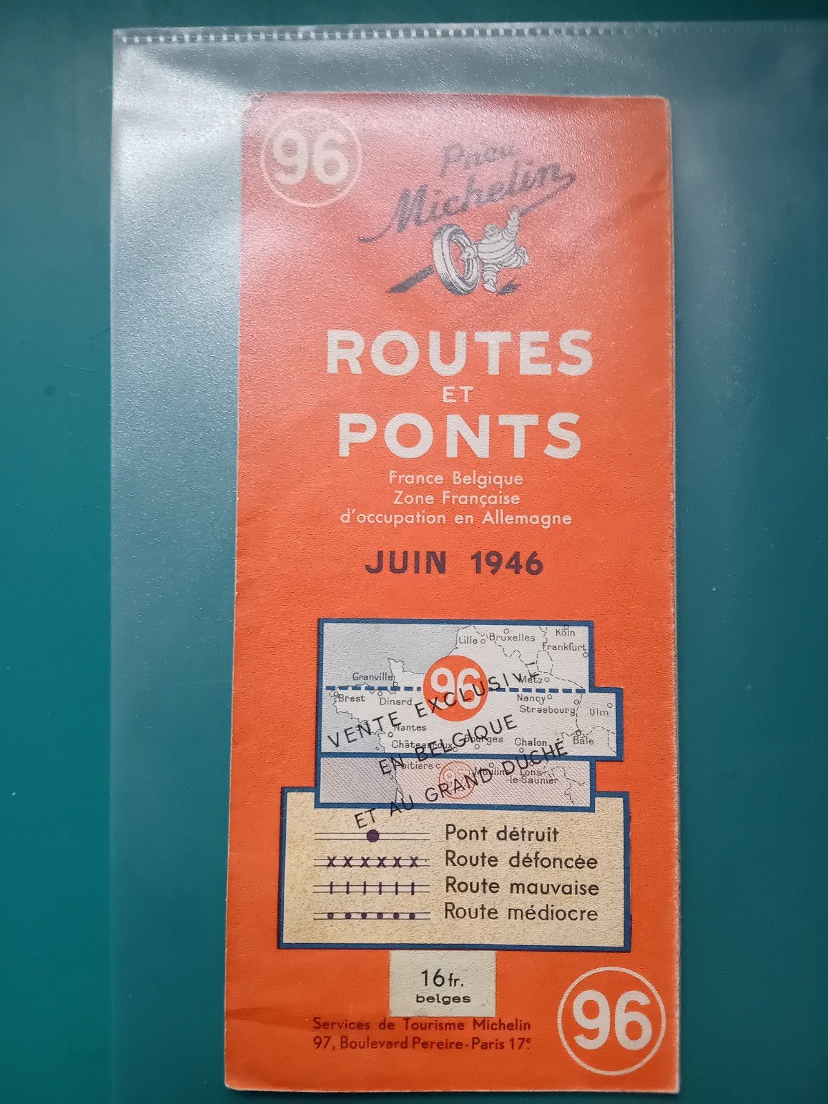 michelin kaart 96, Ophalen of Verzenden