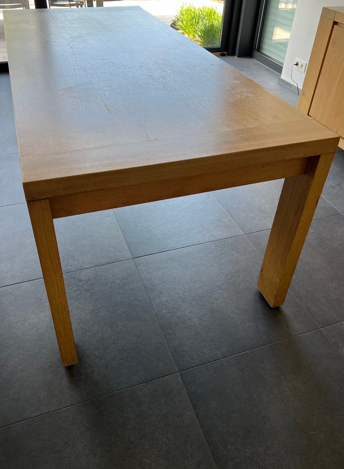 Table à manger en chêne, Comme neuf, Enlèvement, 50 à 100 cm, Chêne