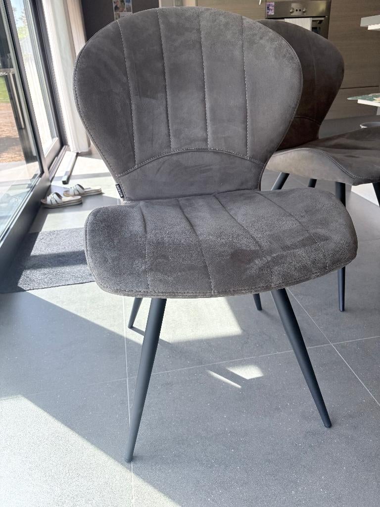 Stoelen eetkamer MXSOFA, Tissus, Gris, Comme neuf, Enlèvement