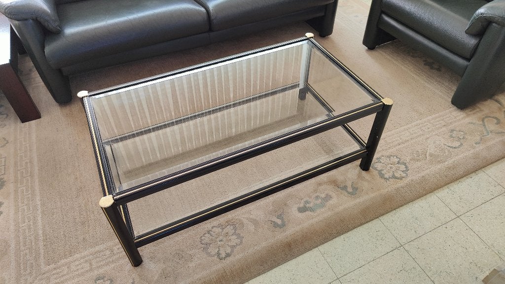 Salontafel, Huis en Inrichting, Ophalen, Gebruikt, Rechthoekig, Glas