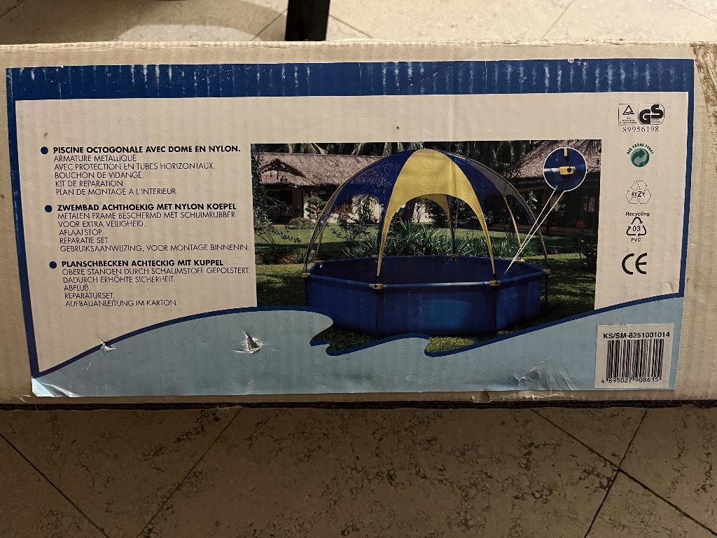 Piscine octogonale avec dôme en nylon, 200 à 400 cm, Rond, Enlèvement, Utilisé