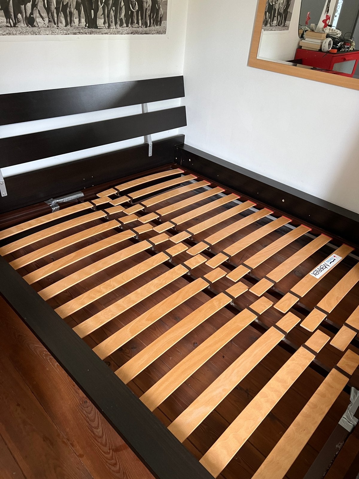 Grand lit ikea 160x200, Ophalen, Gebruikt, Tweepersoons, Moderne