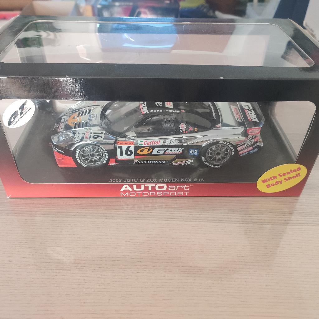 AutoArt 1/18 JGTC 2003 G'ZOX Mugen NSX #16, Ophalen, Nieuw, Auto, Autoart