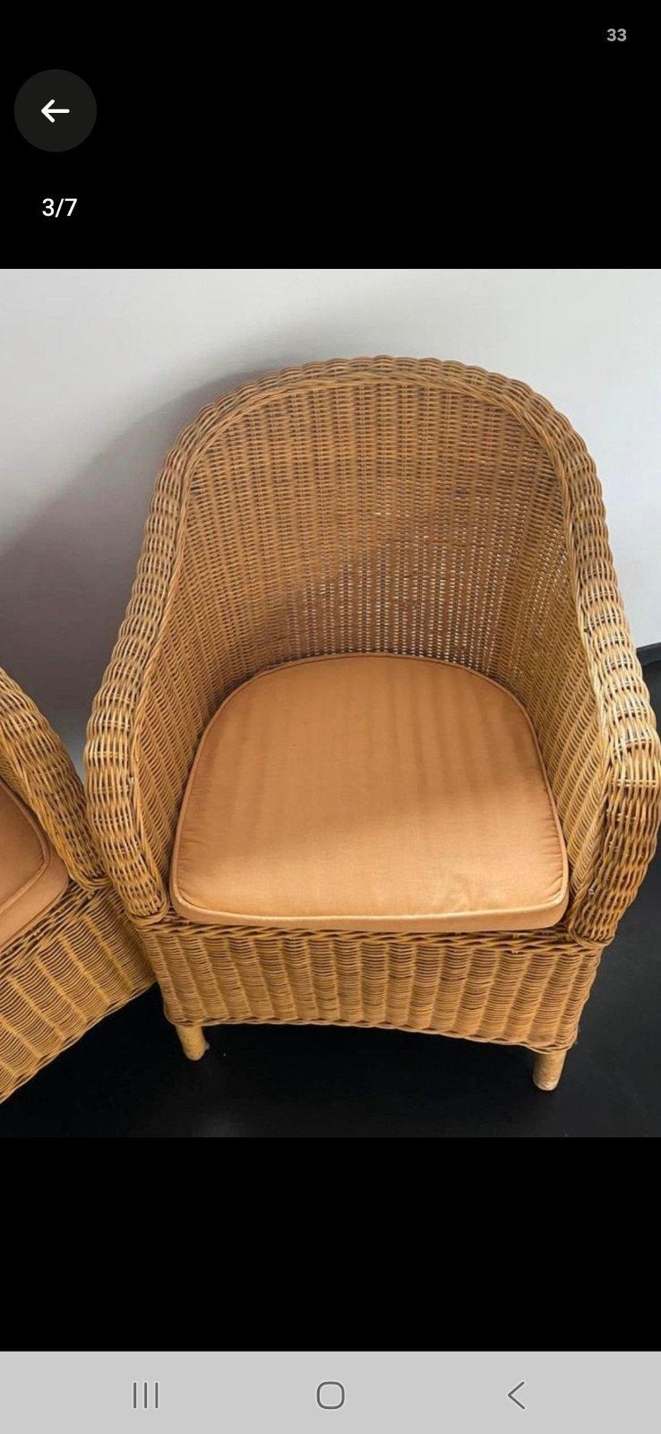 rotan stoelen zonder kussen, Ophalen, Zo goed als nieuw