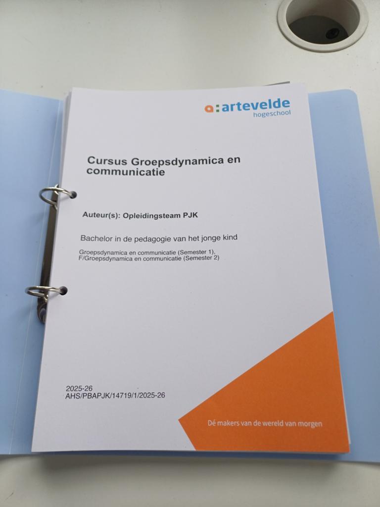 Cursus groepsdynamica en communicatie, Ophalen
