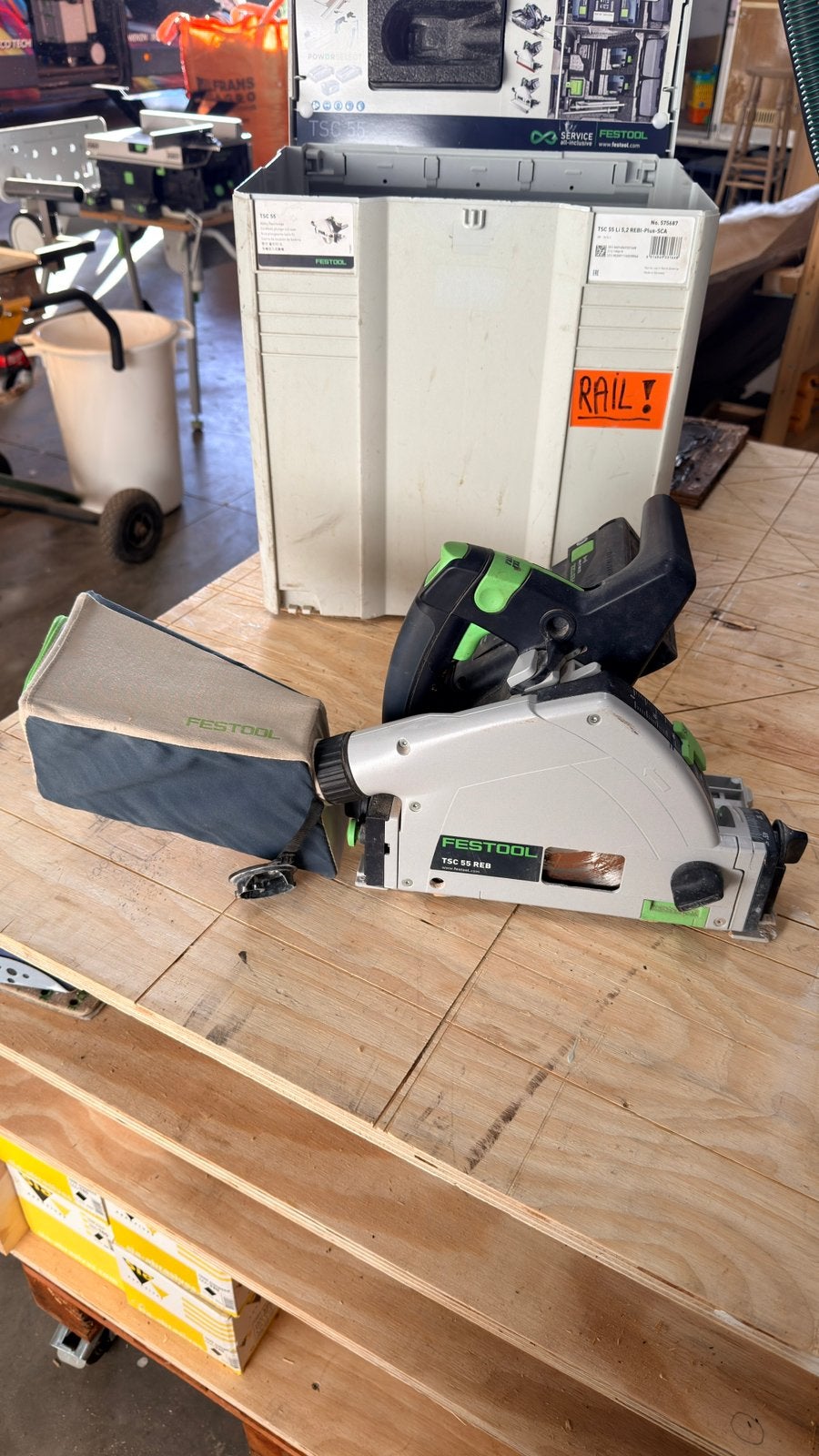 Festool TSC 55 REB, Ophalen, Gebruikt, Invalzaag