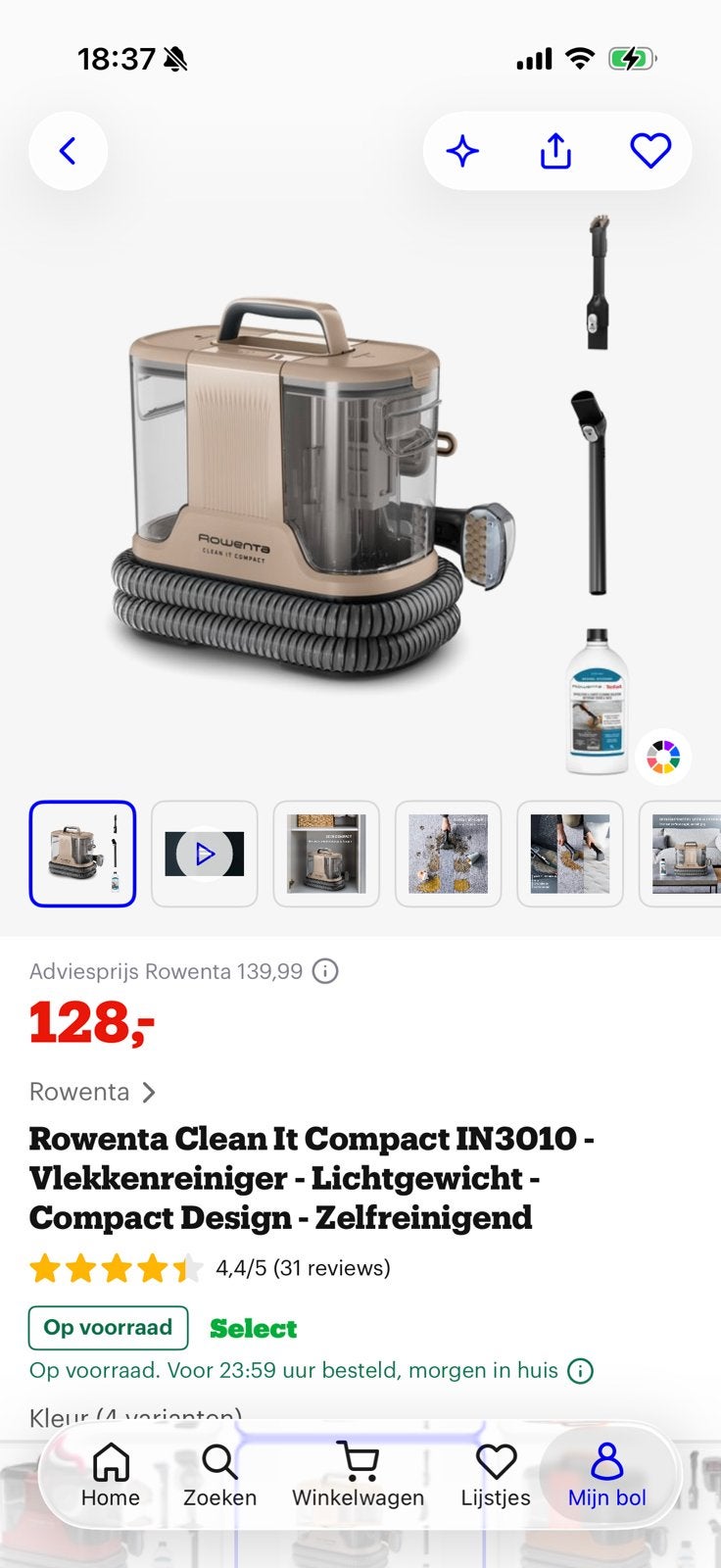 Vlekkenreiniger rowenta, Doe-het-zelf en Bouw, Ophalen, Zo goed als nieuw