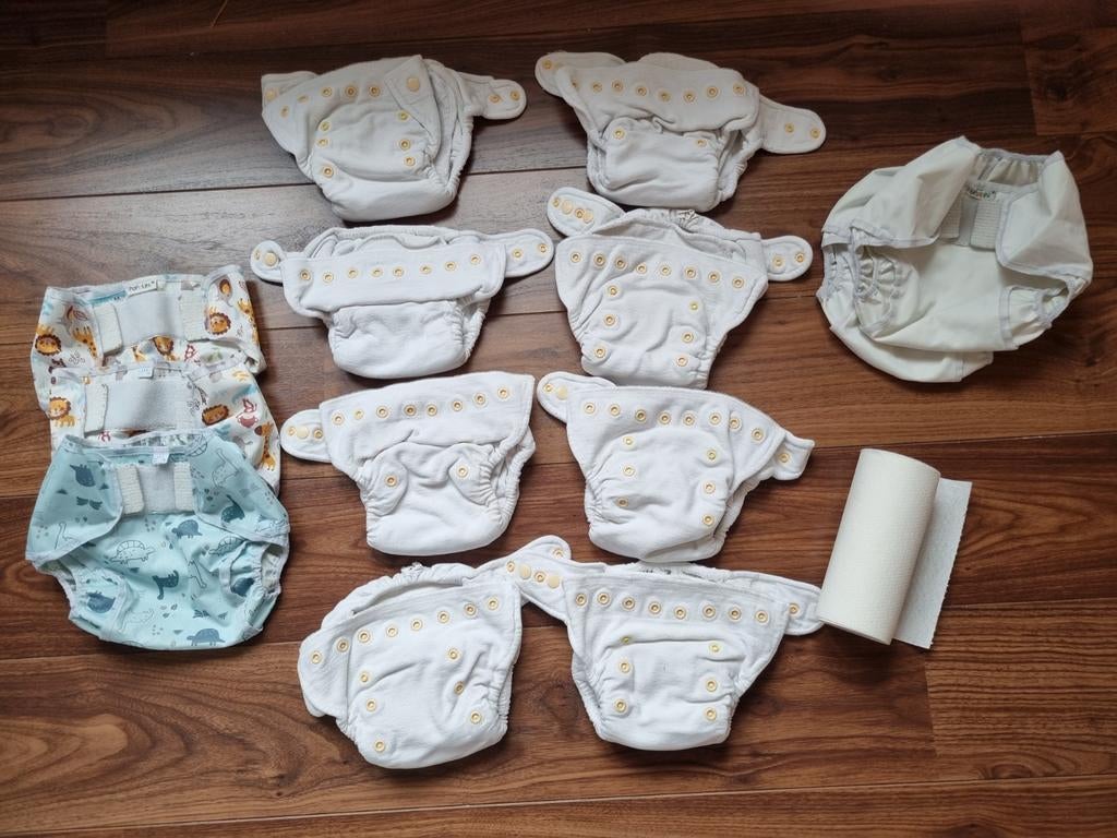 8 wasbare luiers Hu-da en 3 popolini overbroekjes, Enfants & Bébés, Vêtements de bébé | Taille 50, Enlèvement ou Envoi