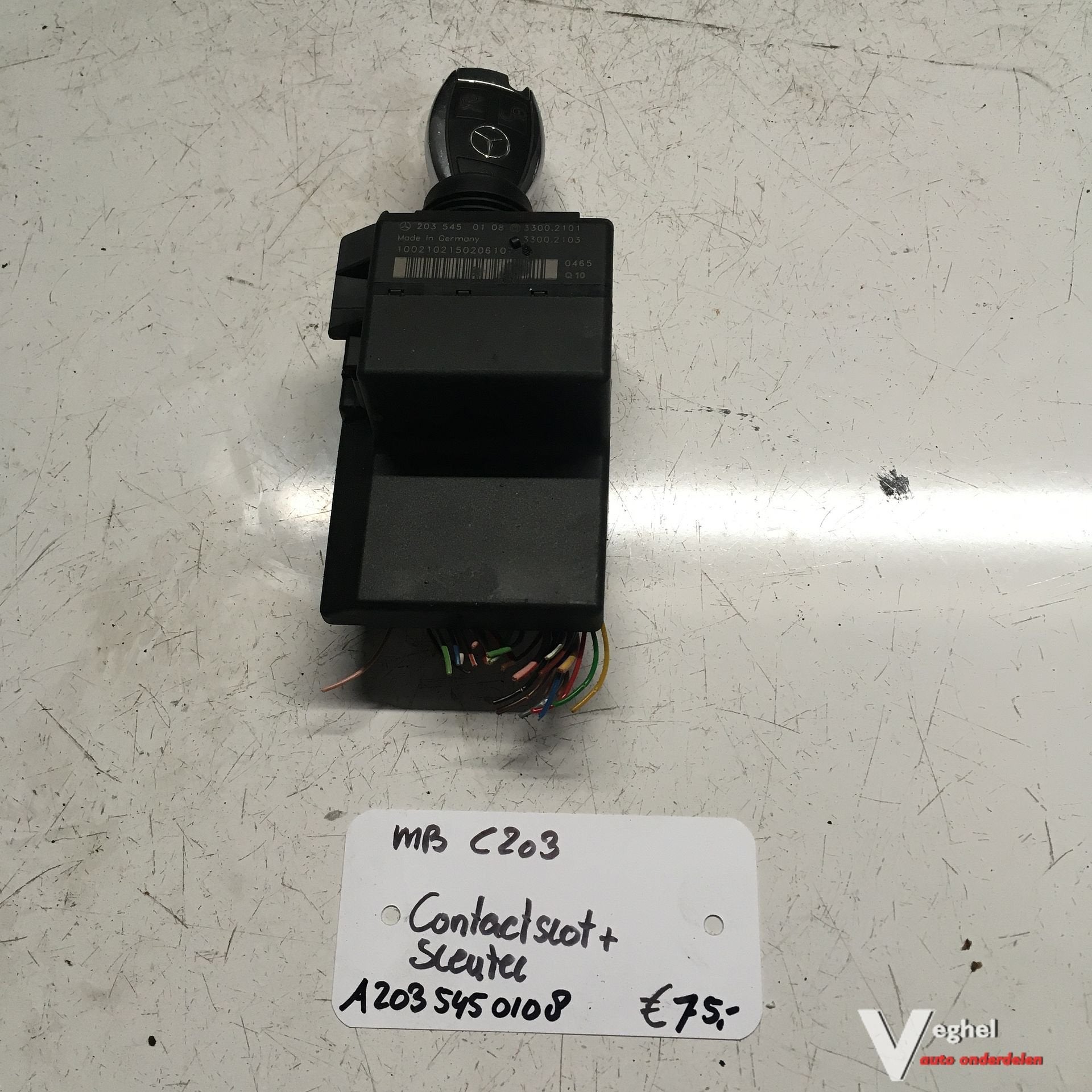 Mercedes C203 Contactslot met sleutel A 203 545 0108, Gebruikt, -, -, Ophalen of Verzenden