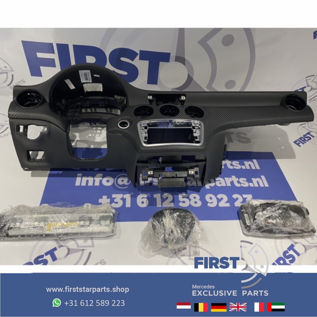 W176 DASHBOARD + AIRBAG SET Mercedes A Klasse carbon 2012-20, Utilisé, -, -, Enlèvement ou Envoi