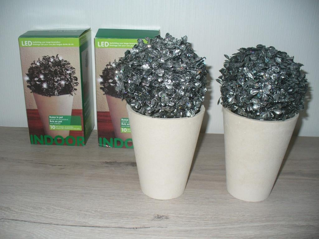 Set buxus in pot, Ophalen of Verzenden, Zo goed als nieuw, Binnen