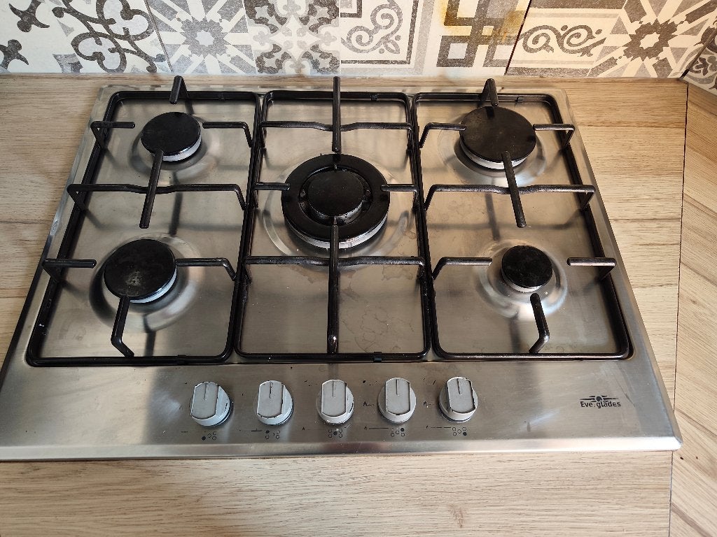 gasvuur 5 pit, Elektronische apparatuur, Kookplaten, Ophalen, Gebruikt, Gas, Vrijstaand