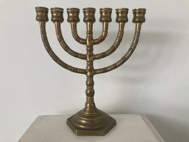 Menora in brons (22,5 cm), Antiek en Kunst, Ophalen of Verzenden