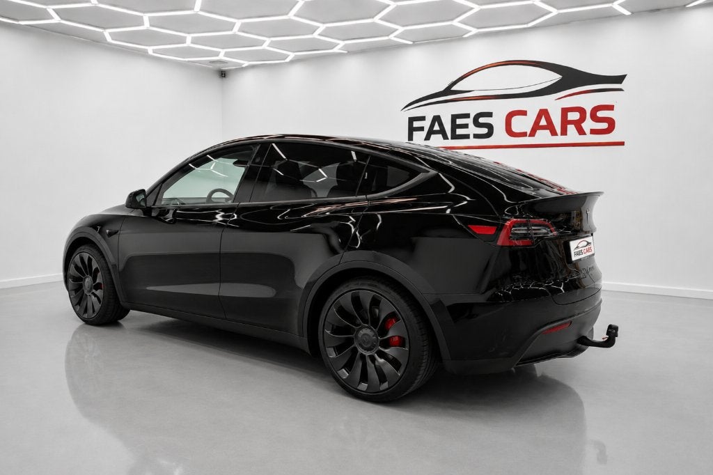Tesla model Y performance 393 kw dual motor 4x4, Auto's, Automaat, Euro 6, Zwart, Leder