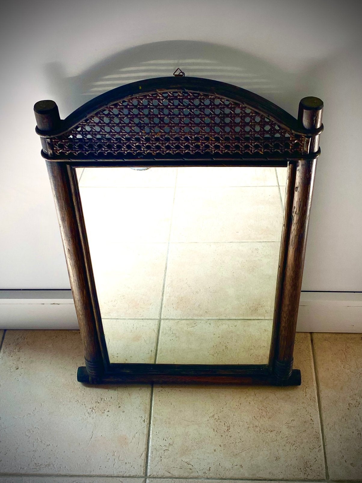Miroir vintage en bambou, Enlèvement