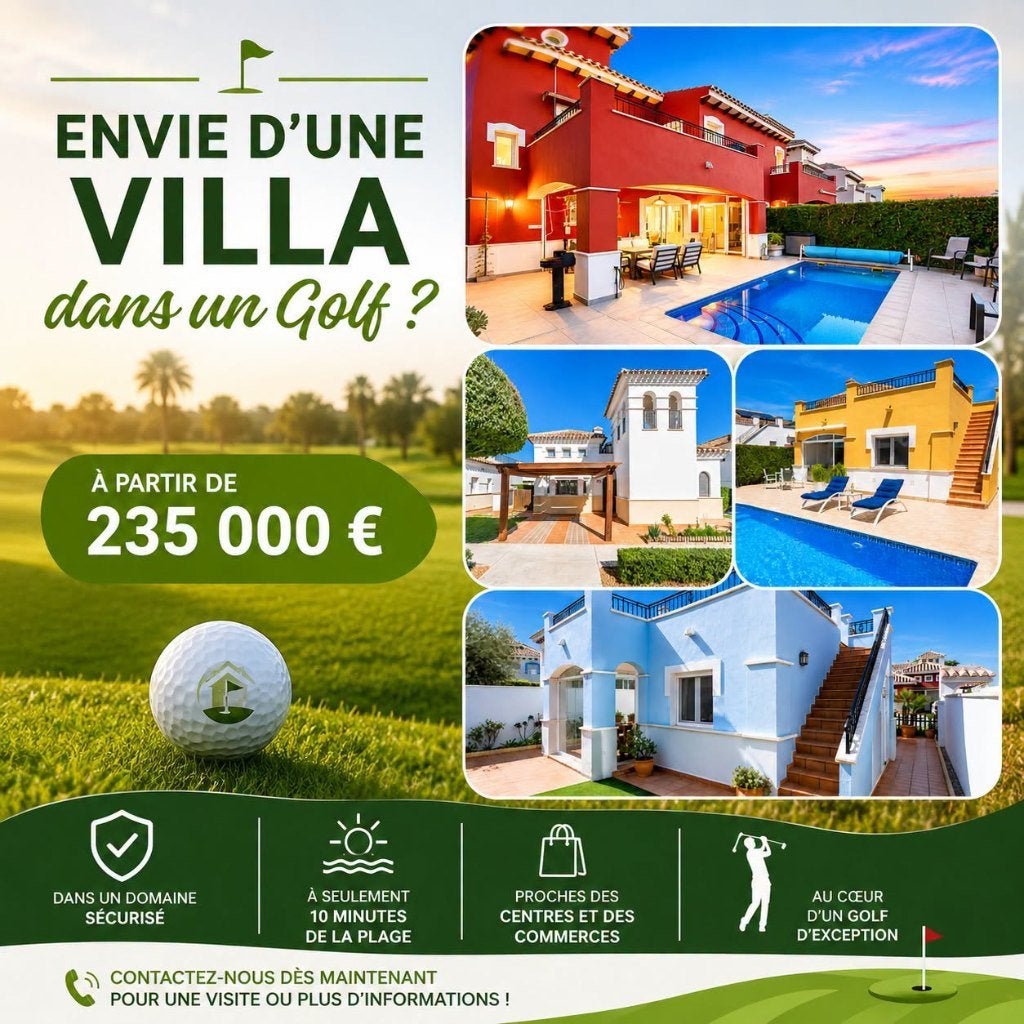 SUPERBE VILLAS DANS UN GOLF, 80 m², 2 pièces