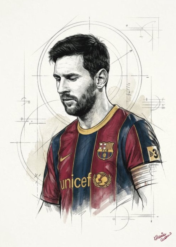Lionel Messi (portret), Verzamelen, Ophalen of Verzenden, Zo goed als nieuw, Overige typen