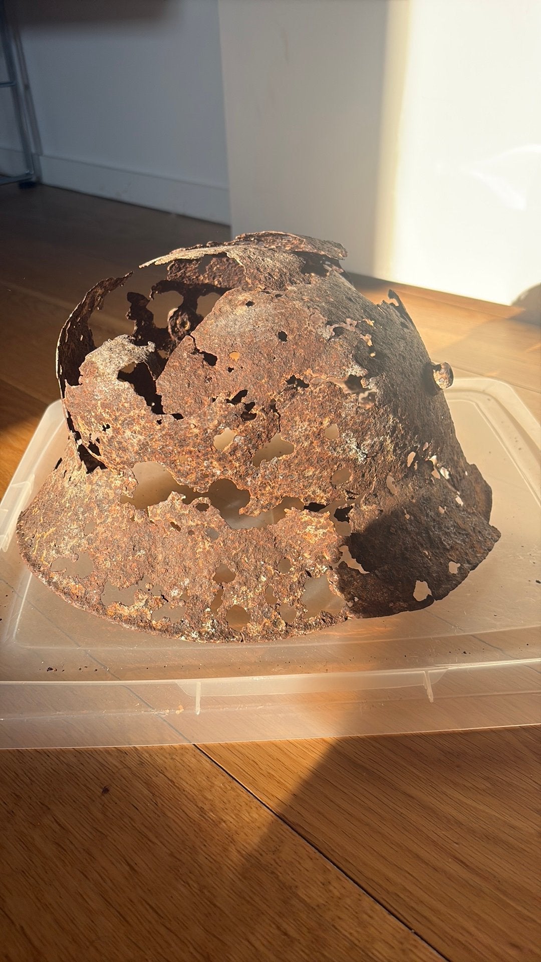 Opgeviste Duitse helm, wereldoorlog 1, Verzamelen, Militaria | Algemeen, Ophalen