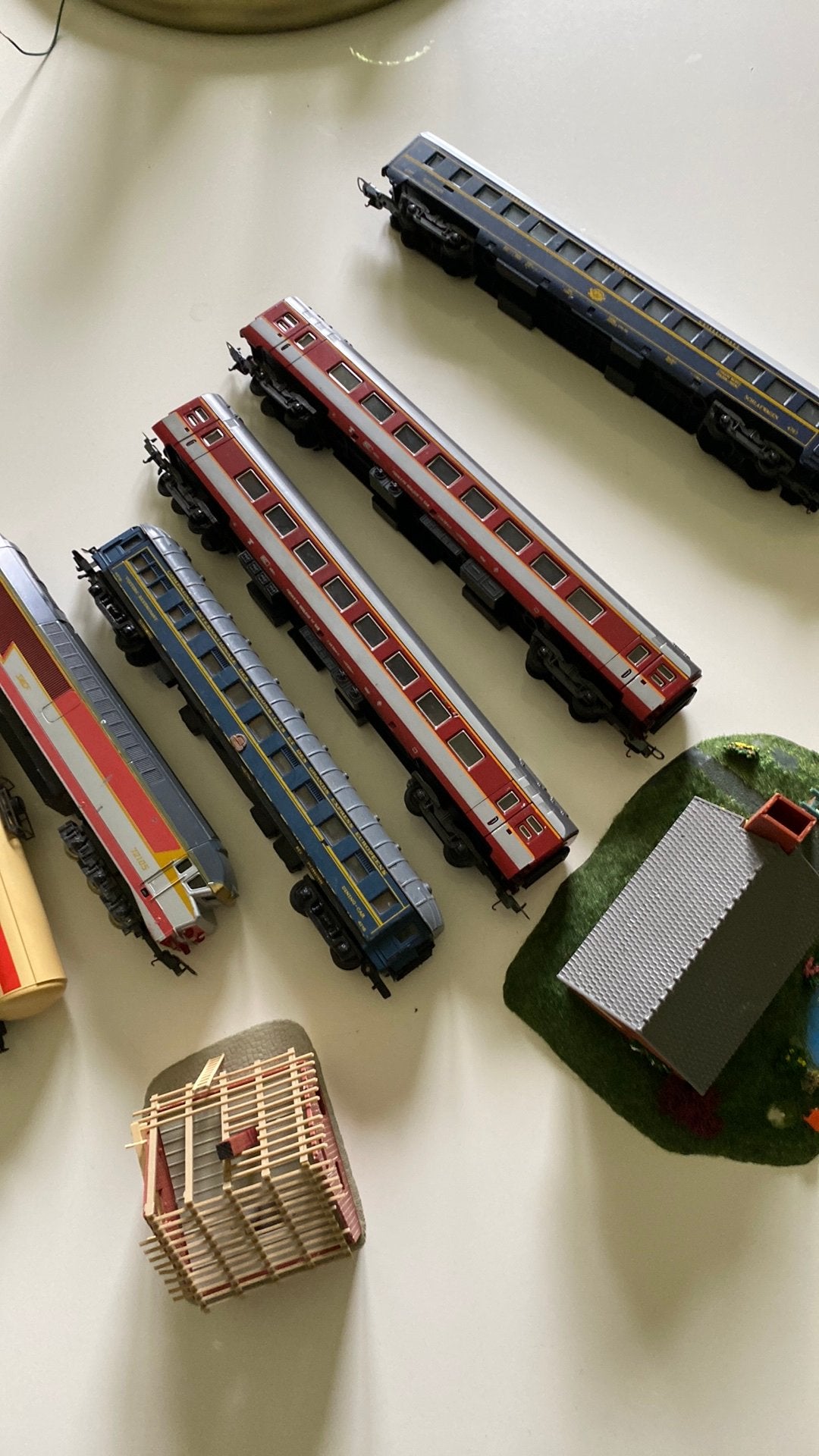 Doos met modeltreinen (lima) sporen ,huisjes, Enlèvement, Utilisé, Set de Trains, Lima