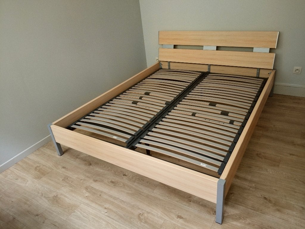 Cadre de lit + 2 sommiers, Enlèvement, Utilisé, Deux personnes, 80 cm