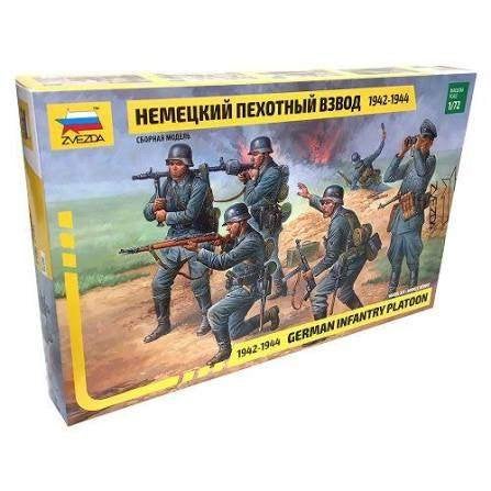 ZVEZDA 8078 GERMAN INFANTRY PLATOON 1942-1944 échelle 1/72, Hobby & Loisirs créatifs, Enlèvement ou Envoi, Neuf, 1:50 ou moins